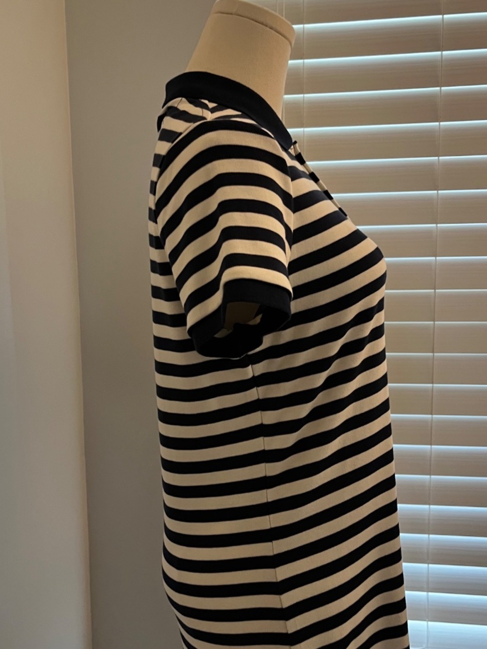 Ralph Lauren Polo Striped Navy White Midi Polo Dress Short Sleeve S/M - Picture 5 of 6
